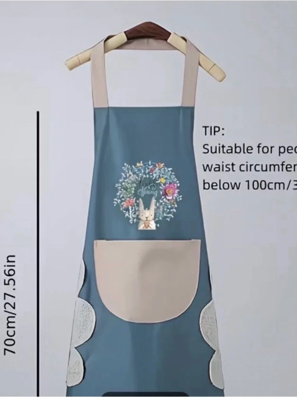 Men and Women Apron Navy, and Light Blue with Pocket 2 Pieces $13